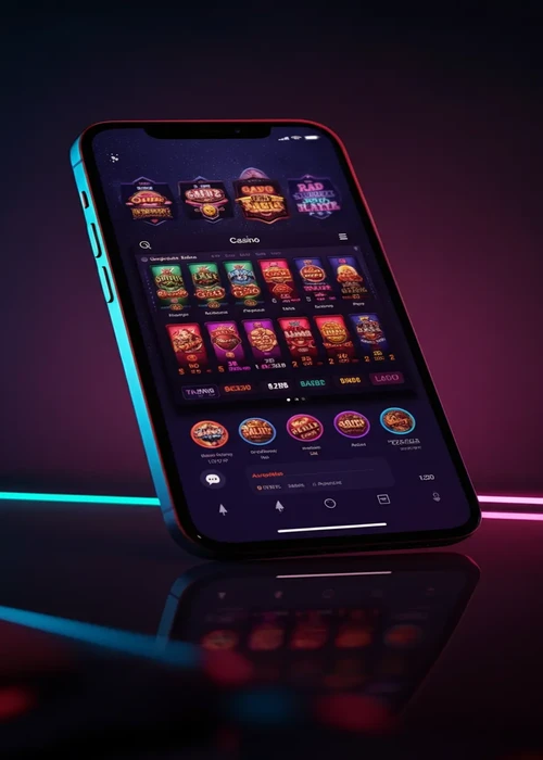 Interfaccia colorata di Spinbara Casino con slot machine e opzioni di gioco, che invita gli utenti a esplorare un vasto catalogo.